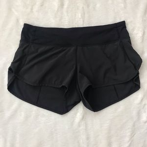 Lululemon Run Speed Shorts Black Sz 6